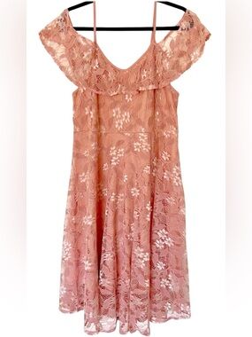 Women’s Lace A-Line Dress | Blush Pink